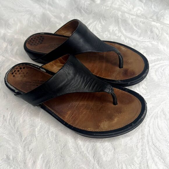 Fitflop Black Thong Slip On Casual Sandals Size 7M - Picture 3 of 5